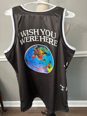 Black 'Wish You Were Here' Graphic One-Piece NEW